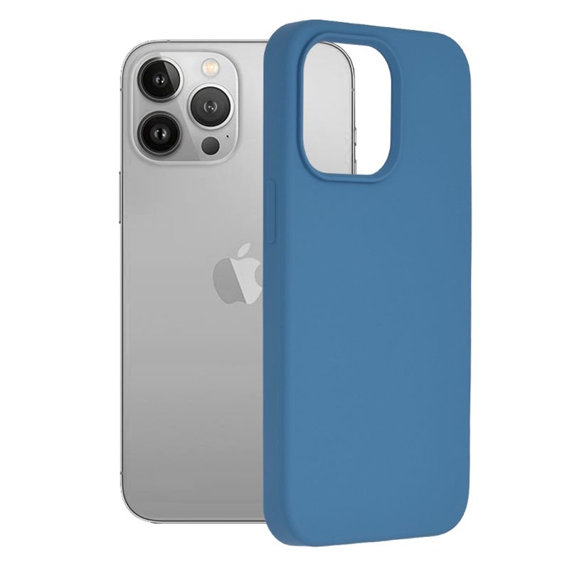 Laptop, Telefoane si Tablete - Telefoane mobile si accesorii - Accesorii Telefoane - Huse telefoane - Husa de silicon Albastru denim pentru iPhone 13 - Protectie maxima intr-un design elegant - Infinity.ro