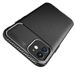 Laptop, Telefoane si Tablete - Telefoane mobile si accesorii - Accesorii Telefoane - Huse telefoane - Husa spate de protectie din carbon pentru iPhone 12 Mini, cu bumper si carcasa, culoare neagra - Infinity.ro