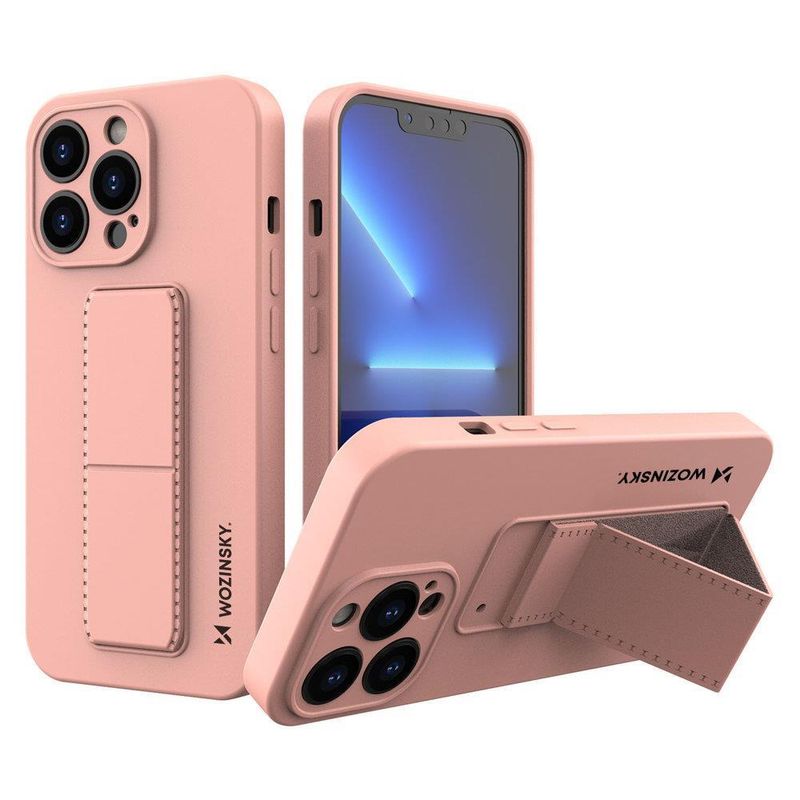 Laptop, Telefoane si Tablete - Telefoane mobile si accesorii - Accesorii Telefoane - Huse telefoane - Husa de protectie cu stand magnetic, pentru iPhone 13 Pro, Roz - Infinity.ro