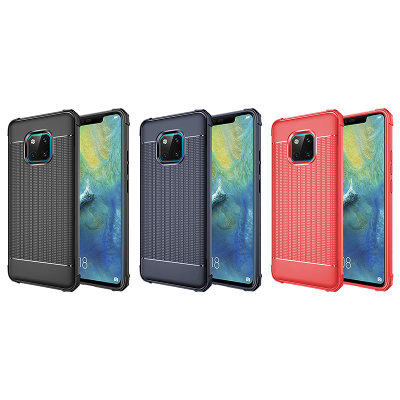 Laptop, Telefoane si Tablete - Telefoane mobile si accesorii - Accesorii Telefoane - Huse telefoane - Husa de protectie din silicon pentru spatele Huawei Mate 20 Pro, rezistenta la socuri, culoare bleumarin - Infinity.ro