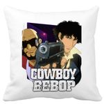 Casa si Gradina - Textile si covoare - Perne si pilote - Perne decorative - Perna Decorativa cu Cowboy Bebop 3, 40x40 cm, Alb mat, Husa Detasabila, Burduf - Infinity.ro