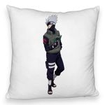 Casa si Gradina - Textile si covoare - Perne si pilote - Perne decorative - Perna Decorativa Fluffy cu Naruto Kakashi, 40x40 cm, Alb, Husa Detasabila, Burduf - Infinity.ro