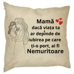 Casa si Gradina - Textile si covoare - Perne si pilote - Perne decorative - Perna Decorativa pentru Mama 4,40x40 cm, Husa Detasabila, Burduf - Infinity.ro