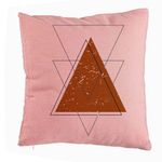 Casa si Gradina - Textile si covoare - Perne si pilote - Perne decorative - Perna Decorativa, Model Abstracta Forme Geometrice, 40x40 cm, Roz, Husa Detasabila, Burduf - Infinity.ro