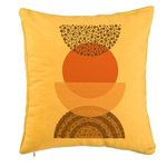 Casa si Gradina - Textile si covoare - Perne si pilote - Perne decorative - Perna Decorativa, Model Abstract Creativ 11, 40x40 cm, Galben, Husa Detasabila, Burduf - Infinity.ro
