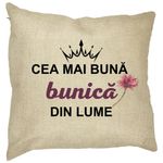 Casa si Gradina - Textile si covoare - Perne si pilote - Perne decorative - Perna Decorativa pentru Bunica 12, 40x40 cm, Husa Detasabila, Burduf - Infinity.ro