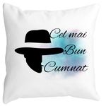 Casa si Gradina - Textile si covoare - Perne si pilote - Perne decorative - Perna Decorativa pentru Cumnat 3, 40x40 cm, Alb mat, Husa Detasabila, Burduf - Infinity.ro
