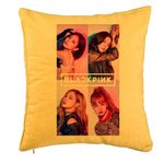 Casa si Gradina - Textile si covoare - Perne si pilote - Perne decorative - Perna Decorativa BlackPink, 5, 40x40 cm, Galben, Husa Detasabila, Burduf - Infinity.ro
