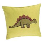 Casa si Gradina - Textile si covoare - Perne si pilote - Perne decorative - Perna Decorativa, Model copii Dinozaur Mov, 40x40 cm, Verde, Husa Detasabila, Burduf - Infinity.ro