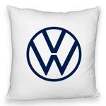 Casa si Gradina - Textile si covoare - Perne si pilote - Perne decorative - Perna Decorativa Fluffy, Model Volkswagen, 40x40 cm, Alb, Husa Detasabila, Burduf - Infinity.ro