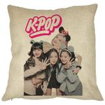 Casa si Gradina - Textile si covoare - Perne si pilote - Perne decorative - Perna Decorativa K-pop, 40x40 cm, Husa Detasabila, Burduf - Infinity.ro