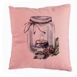 Casa si Gradina - Textile si covoare - Perne si pilote - Perne decorative - Perna Decorativa cu tematica de Craciun, 13, 40x40 cm, Roz, Husa Detasabila, Burduf - Infinity.ro