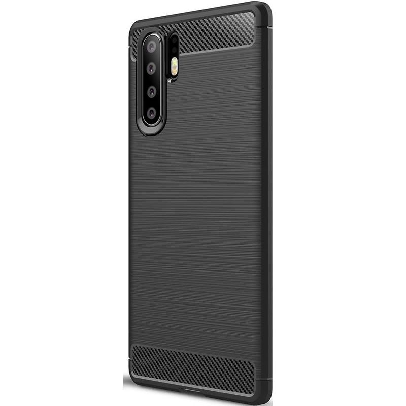 Laptop, Telefoane si Tablete - Telefoane mobile si accesorii - Accesorii Telefoane - Huse telefoane - Husa din silicon cu insertii de carbon si protectie impotriva socurilor pentru Huawei P30 Pro, culoare negru - Infinity.ro