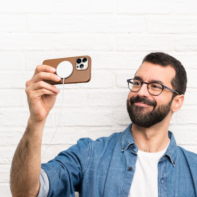 Laptop, Telefoane si Tablete - Telefoane mobile si accesorii - Accesorii Telefoane - Huse telefoane - Husa protectie pentru iPhone 14 Pro, Piele Ecologica, Maro - Infinity.ro