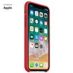Laptop, Telefoane si Tablete - Telefoane mobile si accesorii - Accesorii Telefoane - Huse telefoane - Husa din silicon cu logo Apple pentru protectia spate a iPhone-ului X intr-un elegant rosu - Infinity.ro