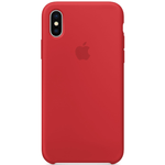 Laptop, Telefoane si Tablete - Telefoane mobile si accesorii - Accesorii Telefoane - Huse telefoane - Husa din silicon cu logo Apple pentru protectia spate a iPhone-ului X intr-un elegant rosu - Infinity.ro