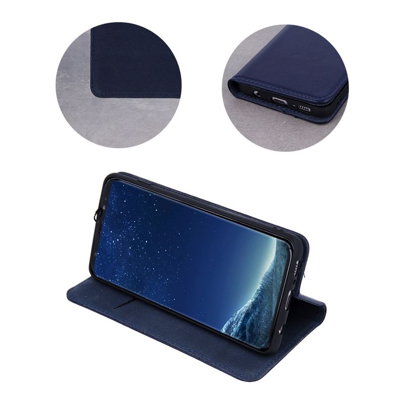Laptop, Telefoane si Tablete - Telefoane mobile si accesorii - Accesorii Telefoane - Huse telefoane - Husa de piele pentru Huawei P40 Pro cu compartiment pentru carduri si protectie superioara - Bleumari - Infinity.ro