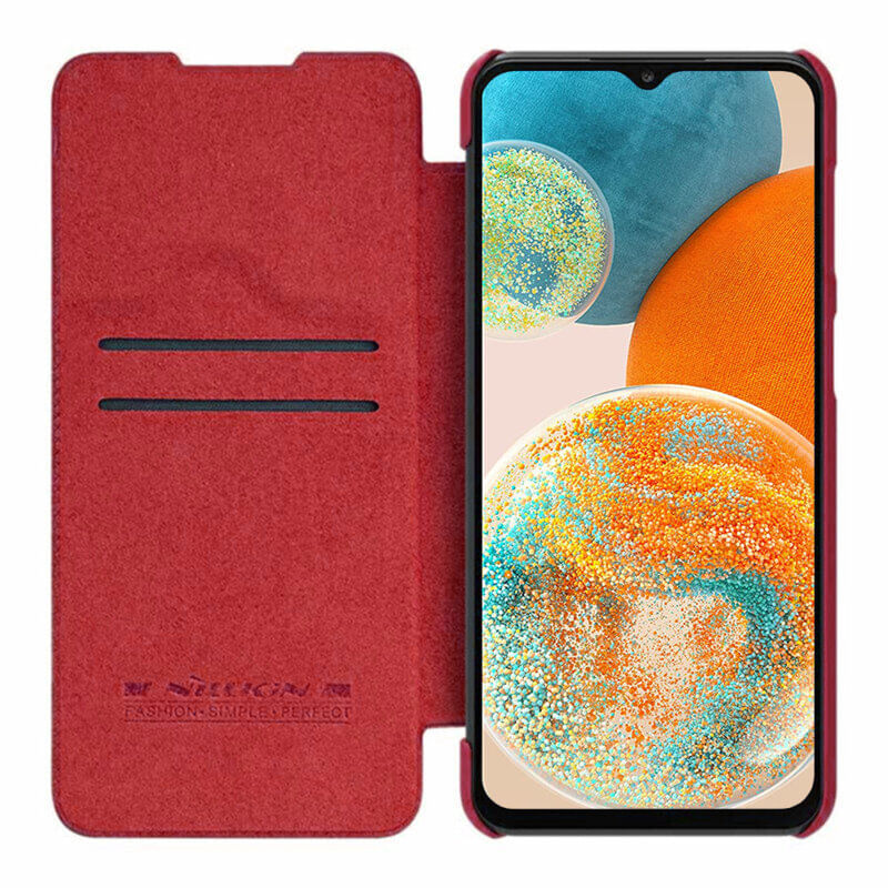 Laptop, Telefoane si Tablete - Telefoane mobile si accesorii - Accesorii Telefoane - Huse telefoane - Husa de protectie din piele Qin Pro Leather Case, pentru Samsung Galaxy S23 Ultra, Rosu - Infinity.ro