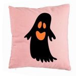 Casa si Gradina - Textile si covoare - Perne si pilote - Perne decorative - Perna Decorativa cu motiv Fantoma de Halloween 2, 40x40 cm, Roz, Husa Detasabila, Burduf - Infinity.ro