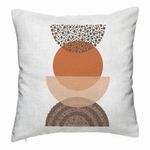 Casa si Gradina - Textile si covoare - Perne si pilote - Perne decorative - Perna Decorativa, Model Abstract Creativ 11, 40x40 cm, Alb Murdar, Husa Detasabila, Burduf - Infinity.ro