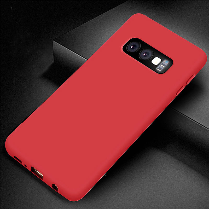 Laptop, Telefoane si Tablete - Telefoane mobile si accesorii - Accesorii Telefoane - Huse telefoane - Husa de protectie din silicon, pentru Samsung Galaxy S10 E, Rosu - Infinity.ro