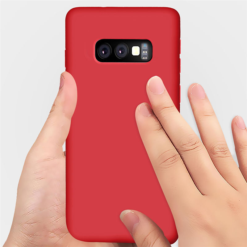 Laptop, Telefoane si Tablete - Telefoane mobile si accesorii - Accesorii Telefoane - Huse telefoane - Husa de protectie din silicon, pentru Samsung Galaxy S10 E, Rosu - Infinity.ro