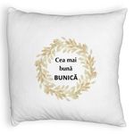 Casa si Gradina - Textile si covoare - Perne si pilote - Perne decorative - Perna Decorativa Fluffy, pentru Bunica 4, 40x40 cm, Alb, Husa Detasabila, Burduf - Infinity.ro