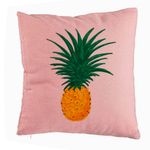 Casa si Gradina - Textile si covoare - Perne si pilote - Perne decorative - Perna Decorativa, Model Ananas, 40x40 cm, Roz, Husa Detasabila, Burduf - Infinity.ro