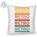 Casa si Gradina - Textile si covoare - Perne si pilote - Perne decorative - Perna Decorativa Fluffy, Model Retro Colors, 40x40 cm, Alb, Husa Detasabila, Burduf - Infinity.ro