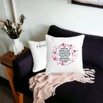 Casa si Gradina - Textile si covoare - Perne si pilote - Perne decorative - Perna Decorativa cu Model pentru Mama cu text 40x40 cm, Alb mat, Husa Detasabila, Burduf - Infinity.ro