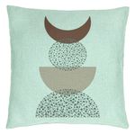 Casa si Gradina - Textile si covoare - Perne si pilote - Perne decorative - Perna Decorativa, Model Abstract Creativ 10, 40x40 cm, Verde Menta, Husa Detasabila, Burduf - Infinity.ro