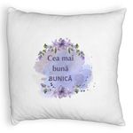 Casa si Gradina - Textile si covoare - Perne si pilote - Perne decorative - Perna Decorativa Fluffy, pentru Bunica 1, 40x40 cm, Alb, Husa Detasabila, Burduf - Infinity.ro