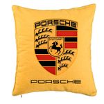 Casa si Gradina - Textile si covoare - Perne si pilote - Perne decorative - Perna Decorativa, Model Porsche, 40x40 cm, Galben, Husa Detasabila, Burduf - Infinity.ro