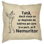 Casa si Gradina - Textile si covoare - Perne si pilote - Perne decorative - Perna Decorativa pentru Tata 10,40x40 cm, Husa Detasabila, Burduf - Infinity.ro