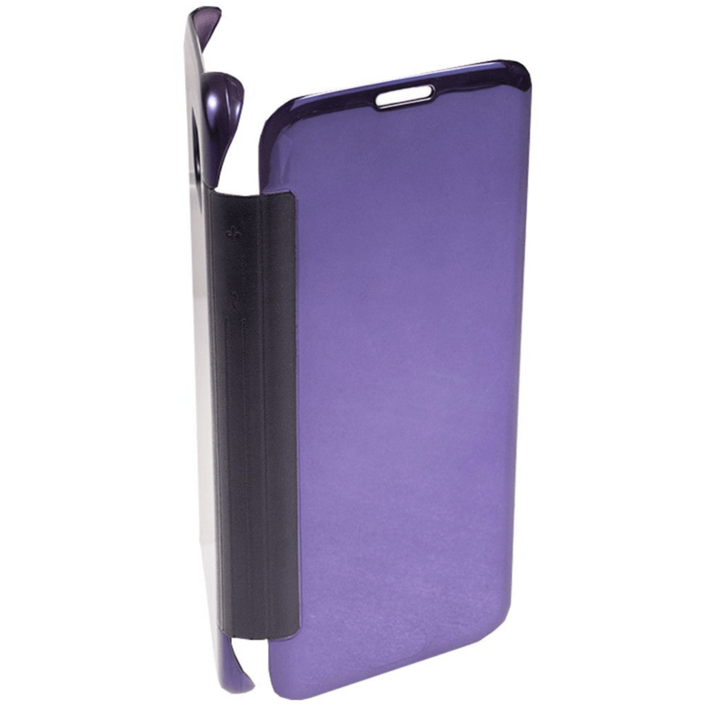 Laptop, Telefoane si Tablete - Telefoane mobile si accesorii - Accesorii Telefoane - Huse telefoane - Husa spate oglinda pentru Samsung Galaxy S7, cu capac de protectie si bumper, in nuanta mov - Infinity.ro
