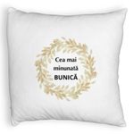 Casa si Gradina - Textile si covoare - Perne si pilote - Perne decorative - Perna Decorativa Fluffy, pentru Bunica 5, 40x40 cm, Alb, Husa Detasabila, Burduf - Infinity.ro