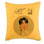Casa si Gradina - Textile si covoare - Perne si pilote - Perne decorative - Perna Decorativa BTS Suga, 40x40 cm, Galben, Husa Detasabila, Burduf - Infinity.ro