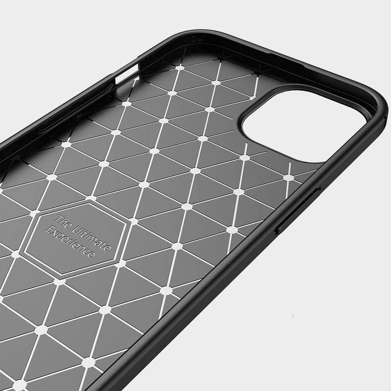 Laptop, Telefoane si Tablete - Telefoane mobile si accesorii - Accesorii Telefoane - Huse telefoane - Husa de protectie premium cu detalii din carbon pentru iPhone 13 Pro, Negru - Infinity.ro
