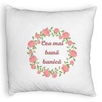 Casa si Gradina - Textile si covoare - Perne si pilote - Perne decorative - Perna Decorativa Fluffy, pentru Bunica 13, 40x40 cm, Alb, Husa Detasabila, Burduf - Infinity.ro