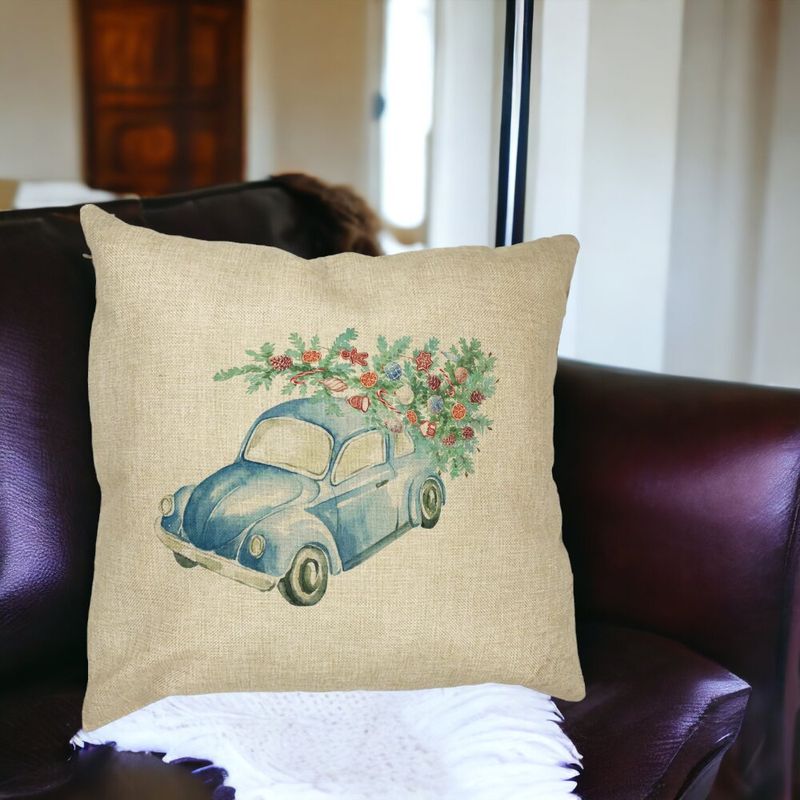 Casa si Gradina - Textile si covoare - Perne si pilote - Perne decorative - Perna Decorativa cu tematica de Craciun, 21, 40x40 cm, Husa Detasabila, Burduf - Infinity.ro