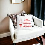 Casa si Gradina - Textile si covoare - Perne si pilote - Perne decorative - Perna Decorativa pentru Tata 2,40x40 cm, Alb mat, Husa Detasabila, Burduf - Infinity.ro