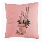 Casa si Gradina - Textile si covoare - Perne si pilote - Perne decorative - Perna Decorativa cu tematica de Craciun, 9, 40x40 cm, Roz, Husa Detasabila, Burduf - Infinity.ro