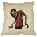 Casa si Gradina - Textile si covoare - Perne si pilote - Perne decorative - Perna Decorativa cu motiv Zombie de Halloween 1, 40x40 cm, Husa Detasabila, Burduf - Infinity.ro