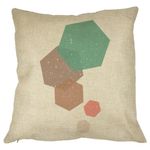 Casa si Gradina - Textile si covoare - Perne si pilote - Perne decorative - Perna Decorativa Forme Geometrice 2, Multicolor, 40x40 cm, Husa Detasabila, Burduf - Infinity.ro