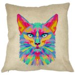 Casa si Gradina - Textile si covoare - Perne si pilote - Perne decorative - Perna Decorativa Patrata Contrast Cat, 40x40 cm, Husa Detasabila, Burduf - Infinity.ro