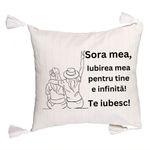 Casa si Gradina - Textile si covoare - Perne si pilote - Perne decorative - Perna Decorativa cu Franjuri Sora mea 8, 45x45 cm, Cu fermoar - Infinity.ro