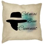 Casa si Gradina - Textile si covoare - Perne si pilote - Perne decorative - Perna Decorativa pentru Cumnat 3, 40x40 cm, Husa Detasabila, Burduf - Infinity.ro
