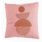 Casa si Gradina - Textile si covoare - Perne si pilote - Perne decorative - Perna Decorativa, Model cu ModeI Abstract Creativ 1, 40x40 cm, Roz, Husa Detasabila, Burduf - Infinity.ro