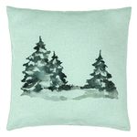 Casa si Gradina - Textile si covoare - Perne si pilote - Perne decorative - Perna Decorativa cu tematica de Craciun, 7, 40x40 cm, Verde Menta, Husa Detasabila, Burduf - Infinity.ro