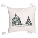 Casa si Gradina - Textile si covoare - Perne si pilote - Perne decorative - Perna Decorativa cu Franjuri cu tematica de Craciun, 7, 45x45 cm, Ecru, Cu fermoar - Infinity.ro